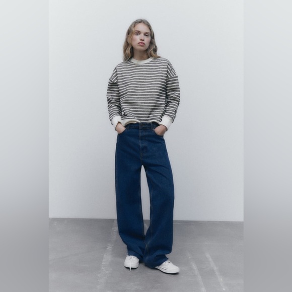 ZARA STRIPPED SWEATER - Picture 2 of 11